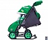 Санки-коляска Snow Galaxy City-1-1, дизайн - Совушки на зелёном, на больших надувных колёсах с сумкой и варежками  - миниатюра №1